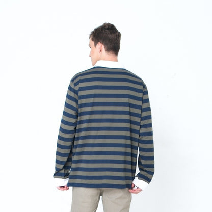 Erigo Rugger Longsleeve Stripe Doridge Wide Striped Olive Unisex