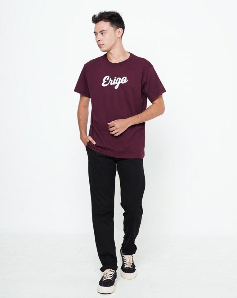 Erigo T-Shirt Basic Maroon White Unisex