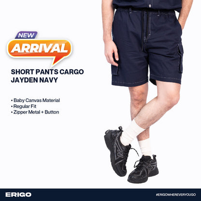 Erigo Contrast Short Pants Cargo Jayden Navy Unisex