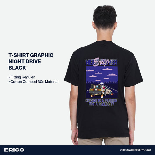 Erigo T-Shirt Graphic Night Drive Black