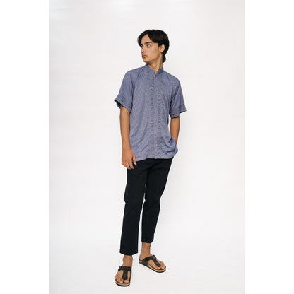 Erigo Koko Short Sleeve Bordir Ghafar Blue