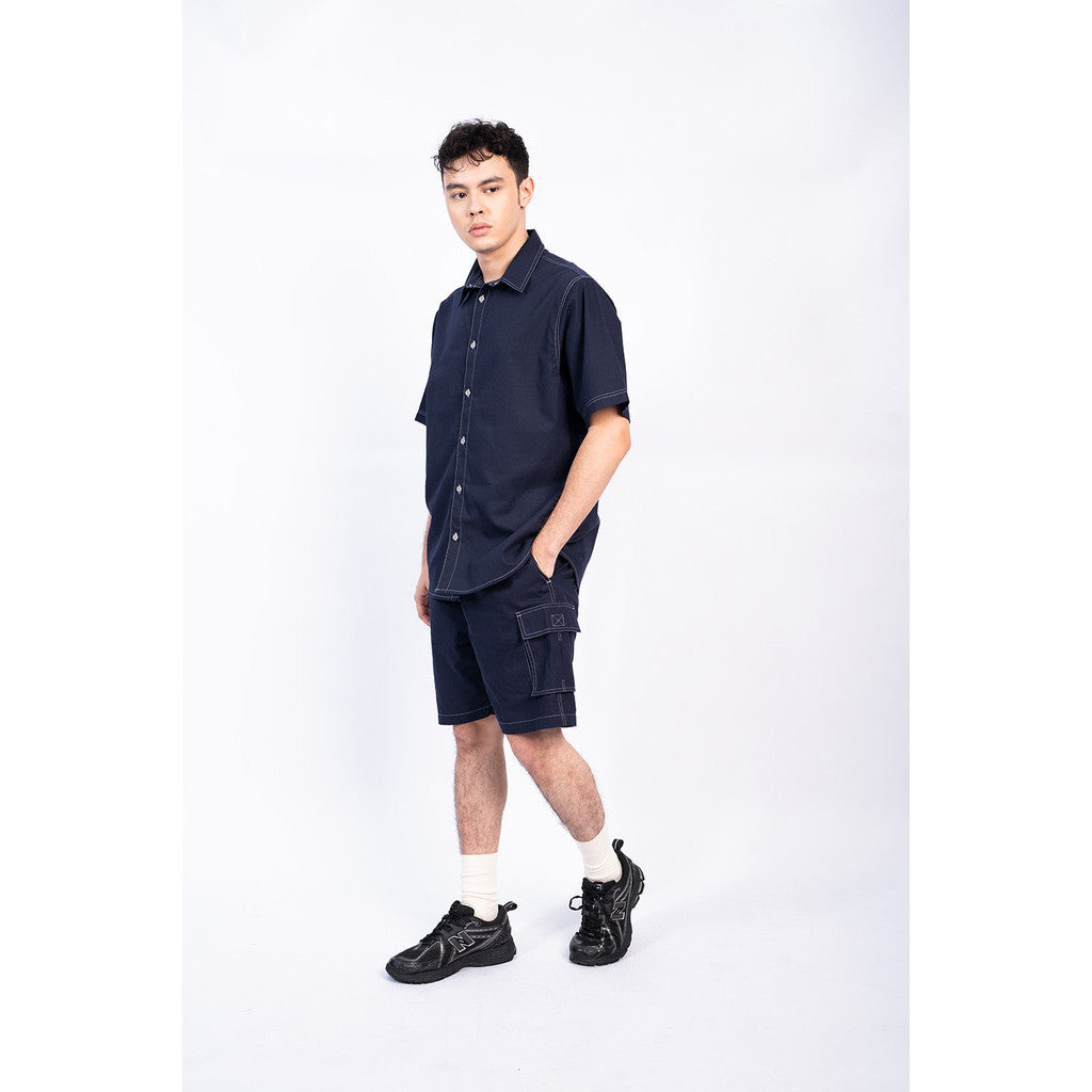 Erigo Contrast Short Pants Cargo Jayden Navy Unisex