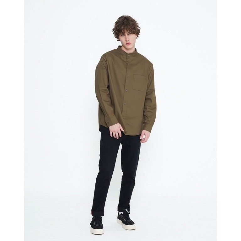 Erigo Kemeja Shanghai Longsleeve Deventer Olive Unisex