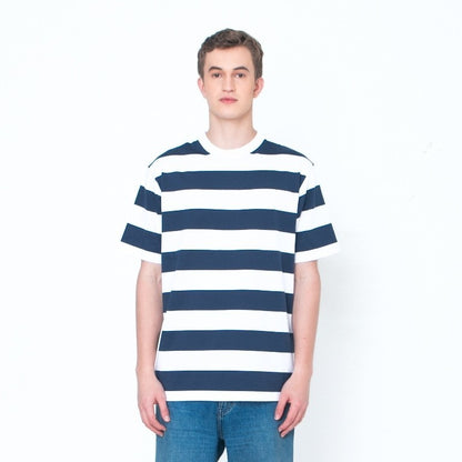 Erigo T-Shirt Stripe Dodford Wide Striped Navy Unisex