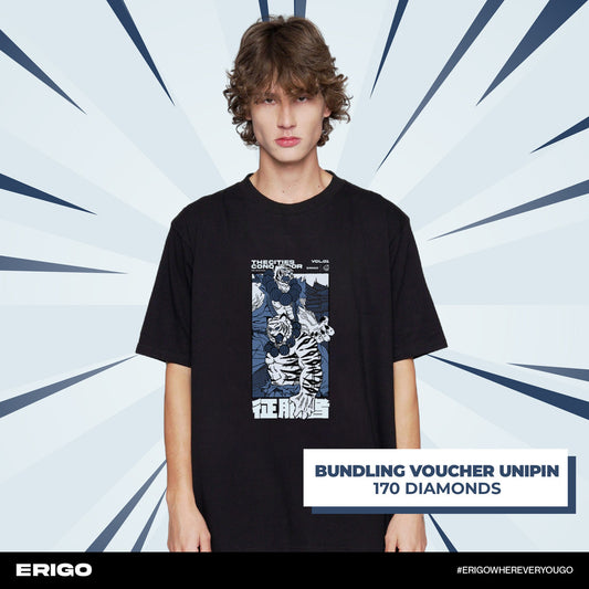 Erigo T-Shirt Oversize | Evos Roar Legend Black Voucher Diamond