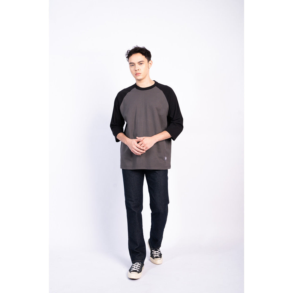 Erigo T-Shirt Raglan Laksh Black Asphalt Unisex