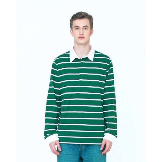 Erigo Longsleeve Rugger Stripe Finley Wide Striped Green Unisex