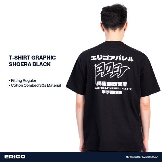 Erigo T-Shirt Graphic Shoera Black