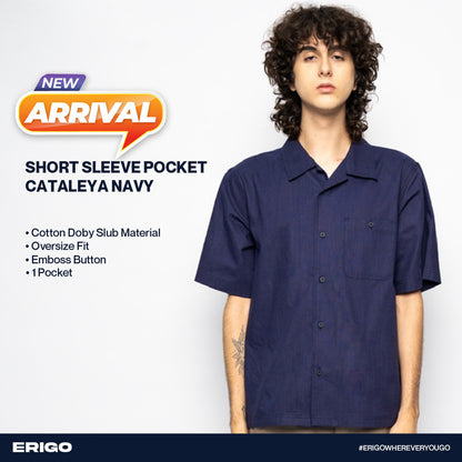 Erigo Short Sleeve Pocket Cataleya Navy Unisex