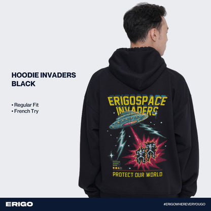 Erigo Hoodie Graphic Invaders Black