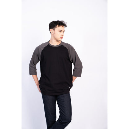 Erigo T-Shirt Raglan Lowel Asphalt Black Unisex