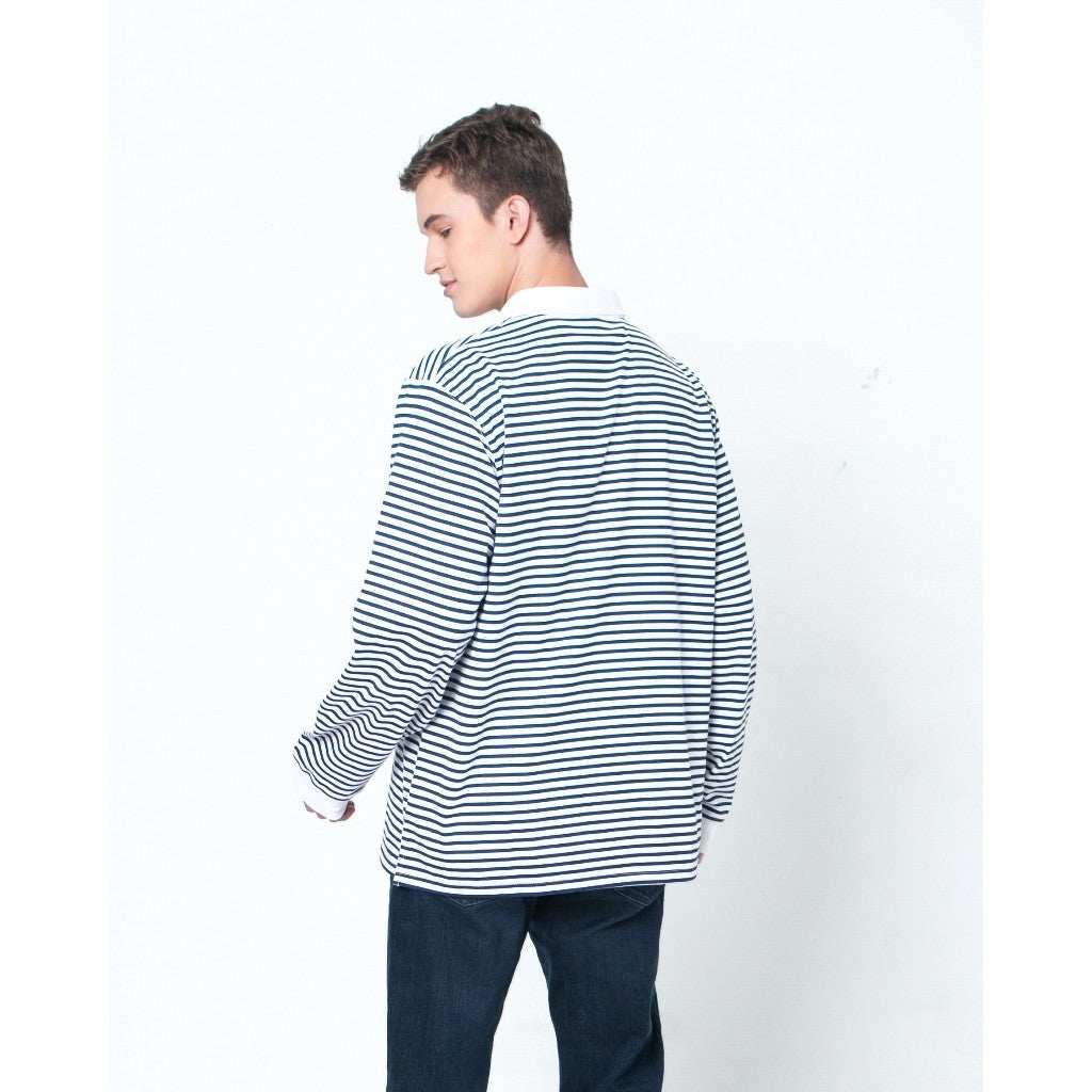 Erigo Longsleeve Rugger Stripe Allens Small Striped Navy Unisex