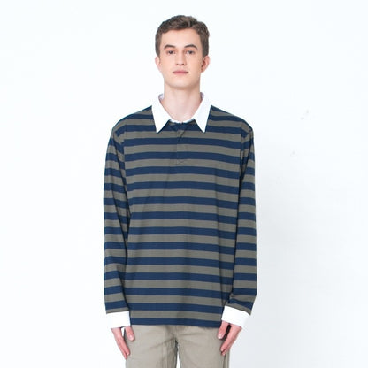 Erigo Rugger Longsleeve Stripe Doridge Wide Striped Olive Unisex