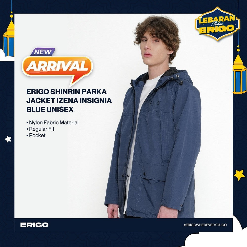Erigo Shinrin Parka Jacket Izena Insignia Blue Unisex