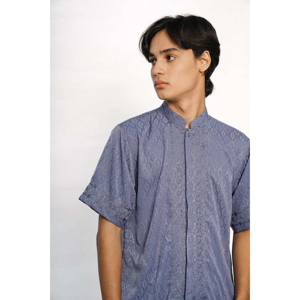 Erigo Koko Short Sleeve Bordir Ghafar Blue