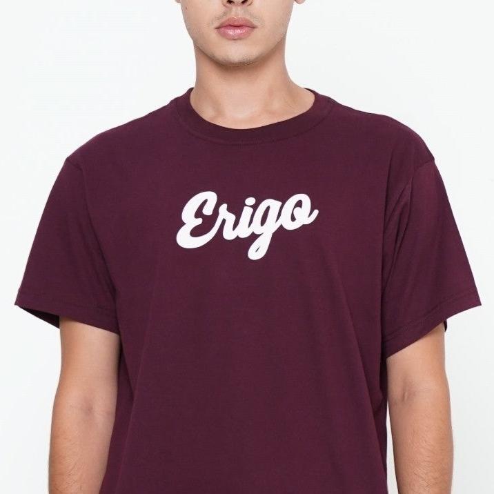 Erigo T-Shirt Basic Maroon White Unisex