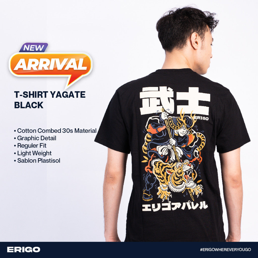 Erigo T-Shirt Yagate Black Unisex