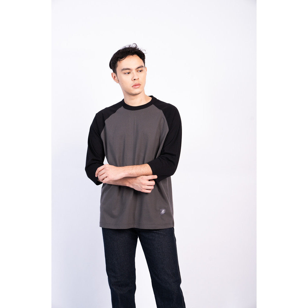 Erigo T-Shirt Raglan Laksh Black Asphalt Unisex