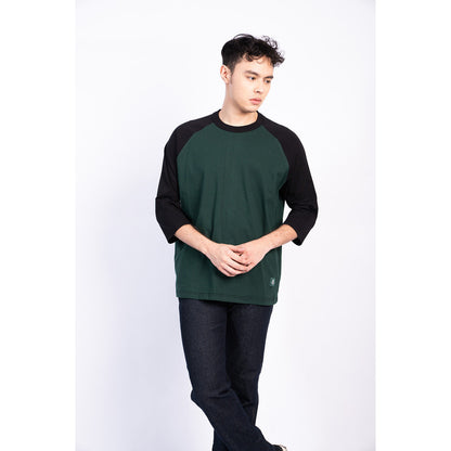 Erigo T-Shirt Raglan Layzon Black Emerald Unisex