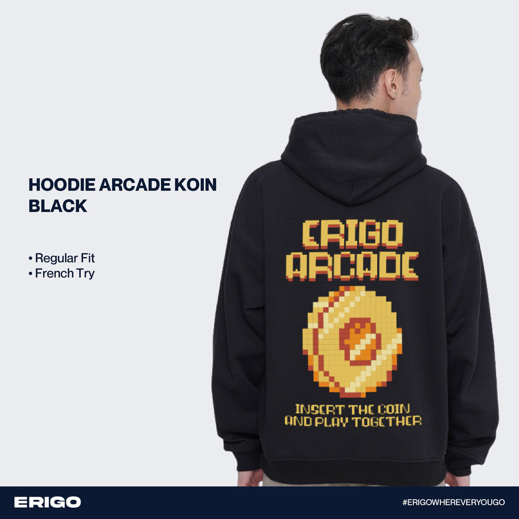 Erigo Hoodie Graphic Arcade Coin Black