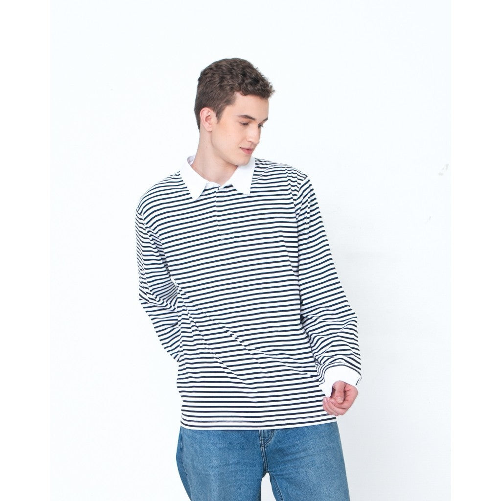 Erigo Longsleeve Rugger Stripe Allens Small Striped Navy Unisex