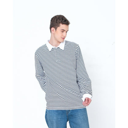 Erigo Longsleeve Rugger Stripe Allens Small Striped Navy Unisex