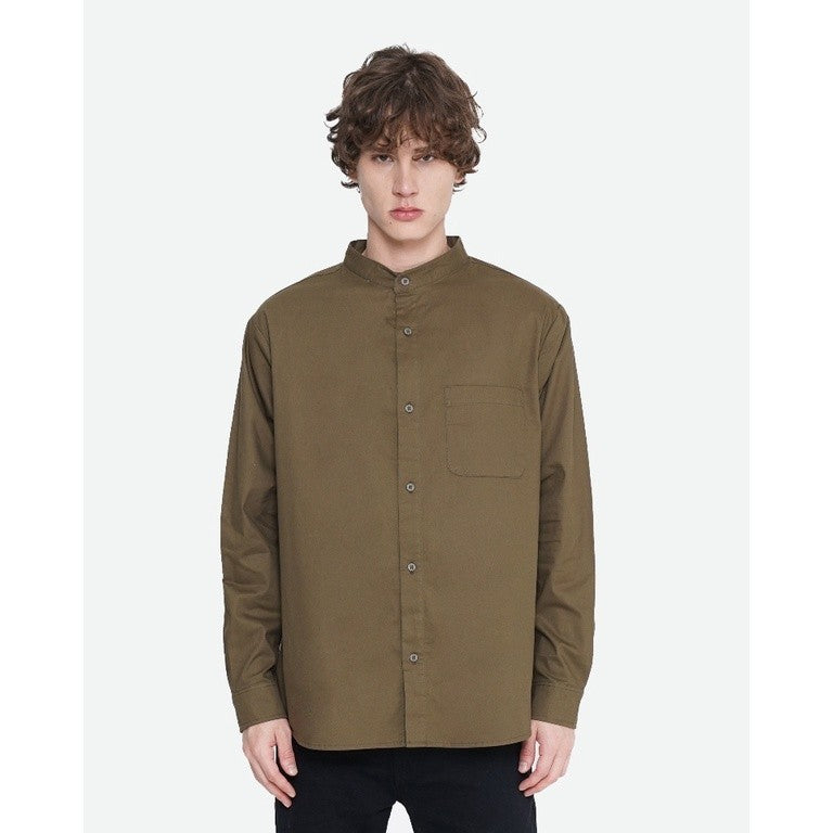 Erigo Kemeja Shanghai Longsleeve Deventer Olive Unisex