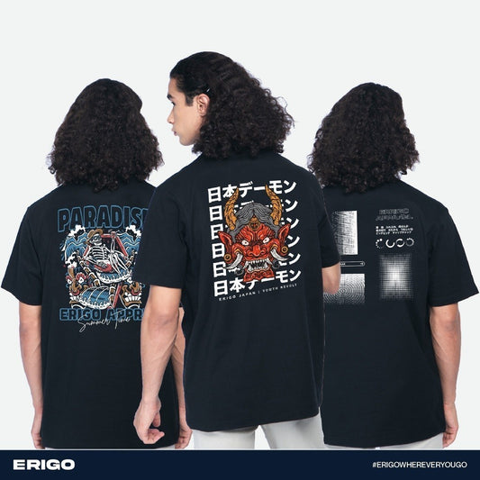 Erigo Buy 1 Get 3 T-Shirt Graphic Bundling 2 | Senichi Black, Sukehiro Black, Sadaaki Black