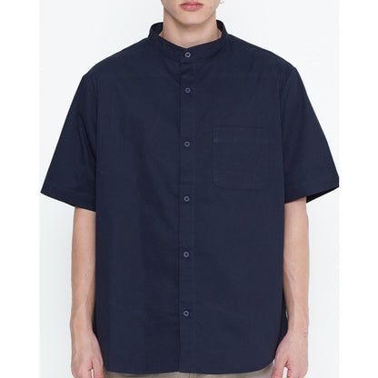 Erigo Kemeja Shanghai Short Sleeve Wout Navy Unisex