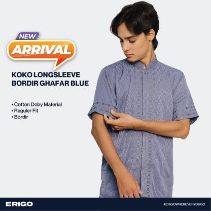 Erigo Koko Short Sleeve Bordir Ghafar Blue