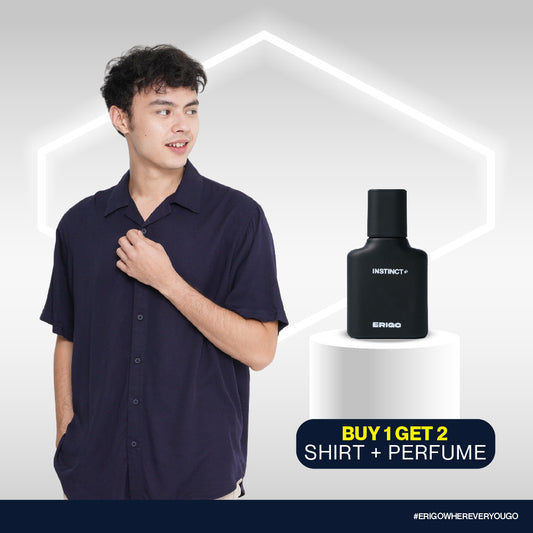 Buy 1 Get 2 Shirt & Perfume Bundling B | Gribson Navy, Instinct