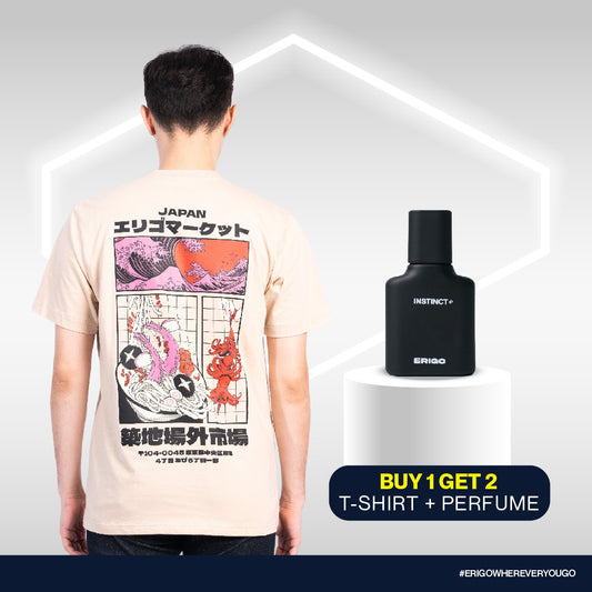 Buy 1 Get 2 T-Shirt & Perfume Bundling B | Yashasiku Khaki, Instinct