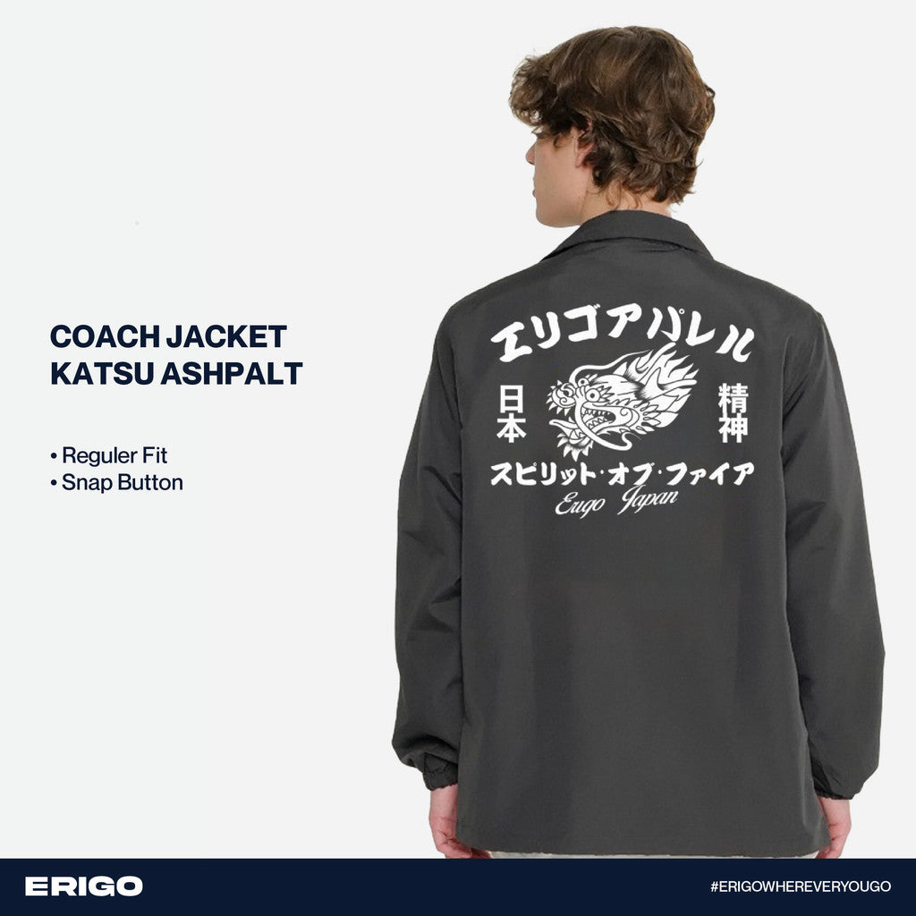 Erigo Coach Jacket Graphic Katsu Asphalt