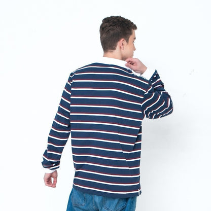 Erigo Longsleeve Rugger Stripe Fabber Wide Striped Navy Unisex