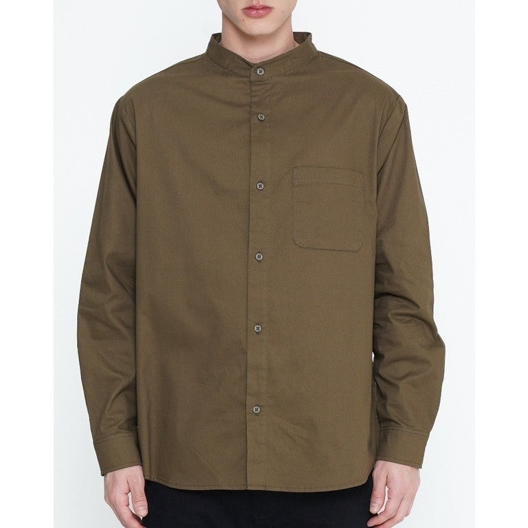 Erigo Kemeja Shanghai Longsleeve Deventer Olive Unisex