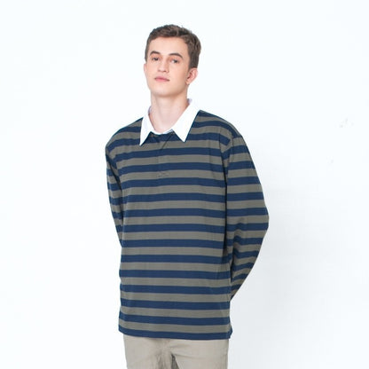 Erigo Rugger Longsleeve Stripe Doridge Wide Striped Olive Unisex