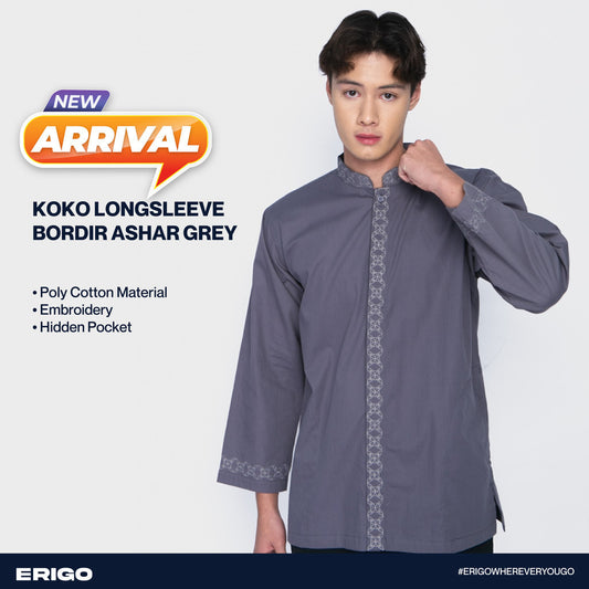 Erigo Koko Long Sleeve Bordir Ashar Grey