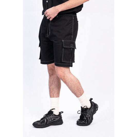 Erigo Contrast Short Pants Cargo Jerrot Black Unisex