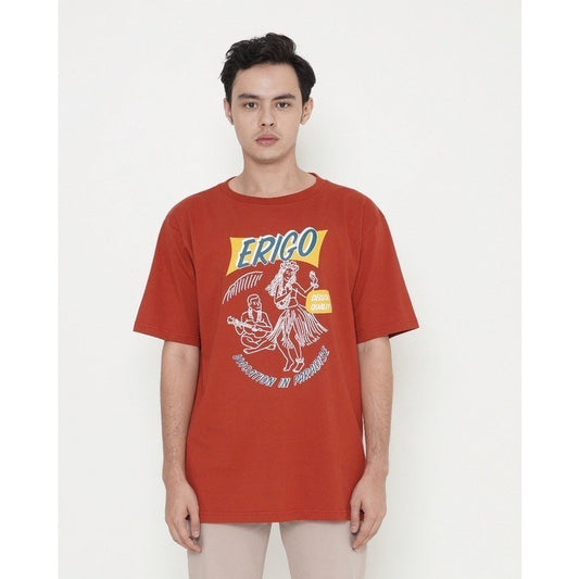 Erigo T-Shirt Oversize Summer Bride Red Unisex