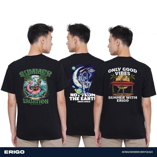 Erigo Buy 1 Get 3 T-Shirt Graphic Bundling 2 | Cyrano Black, Kharel Black, Perceval Black