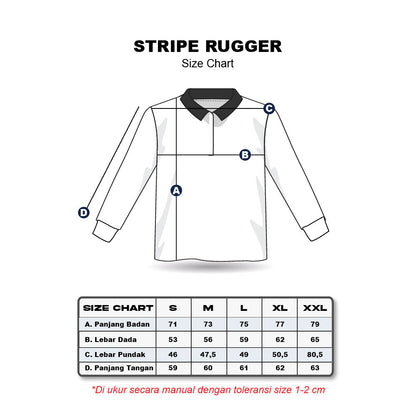 Erigo Longsleeve Rugger Stripe Allens Small Striped Navy Unisex