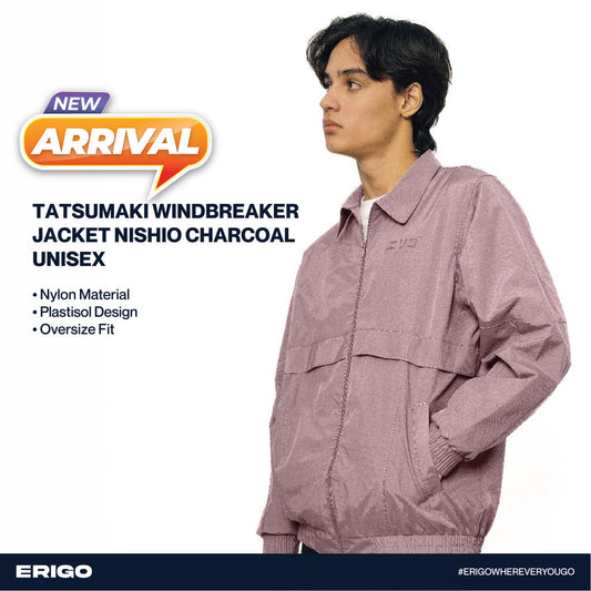 Erigo Tatsumaki Windbreaker Jacket Nishio Charcoal Unisex