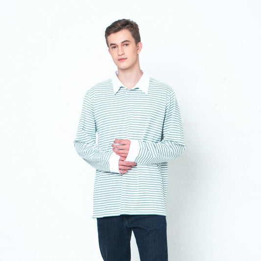 Erigo Longsleeve Rugger Stripe Carilon Small Striped Sage Unisex