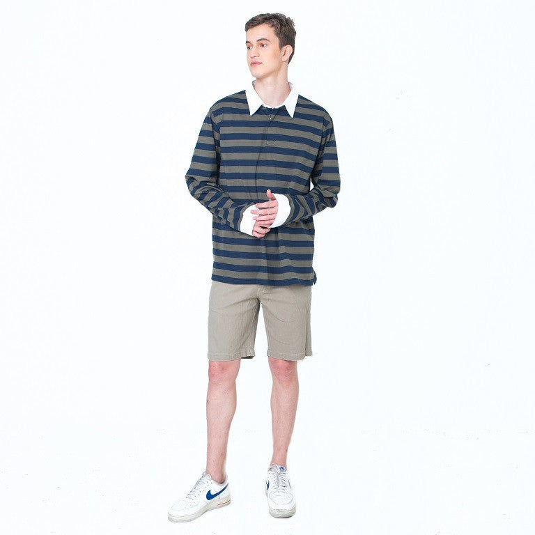 Erigo Rugger Longsleeve Stripe Doridge Wide Striped Olive Unisex