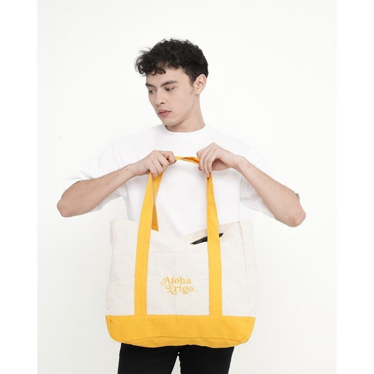 Erigo Tote Bag Two Tone Aloha Mustard Unisex