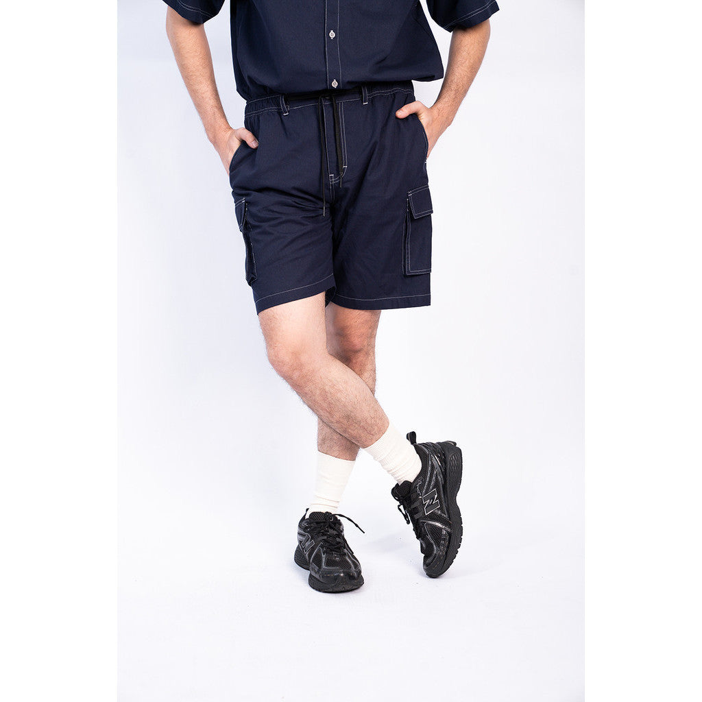 Erigo Contrast Short Pants Cargo Jayden Navy Unisex