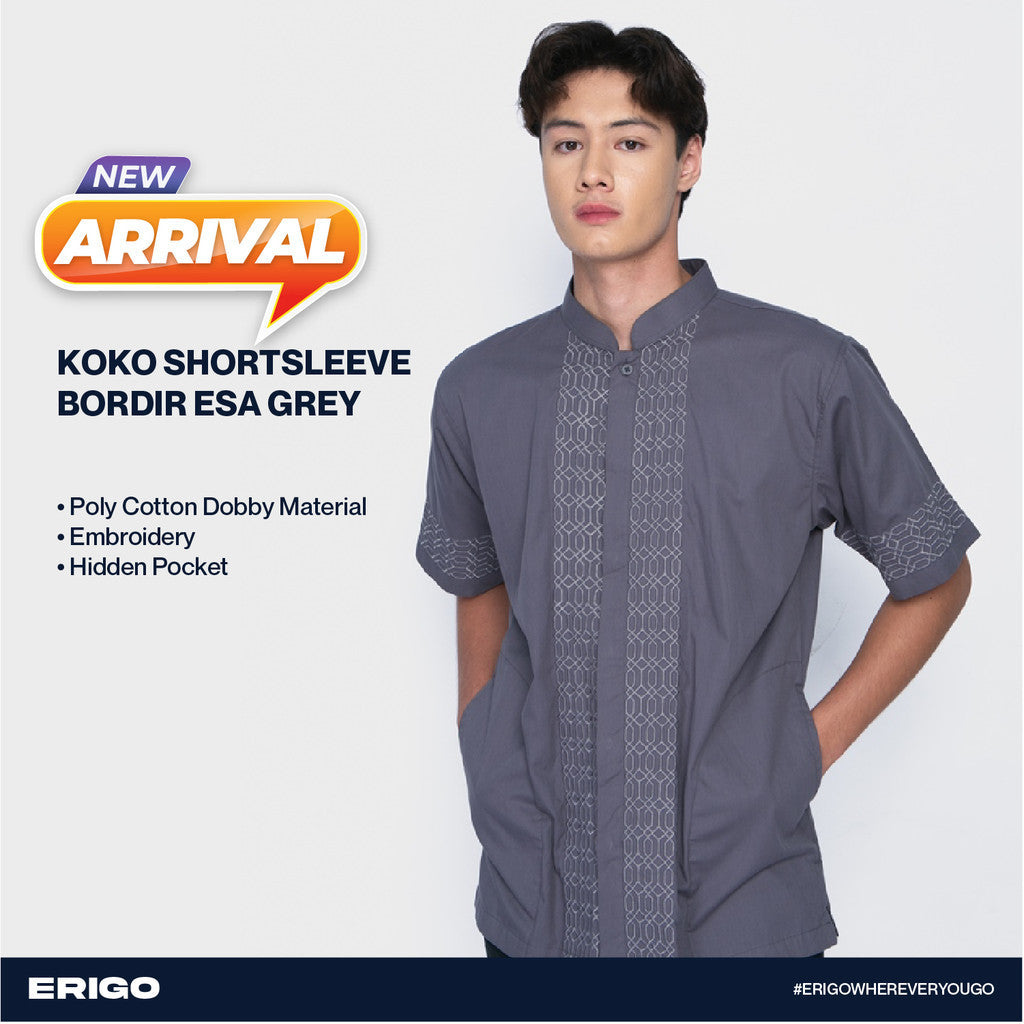 Erigo Koko Short Sleeve Bordir Esa Grey