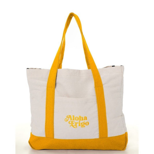 Erigo Tote Bag Two Tone Aloha Mustard Unisex