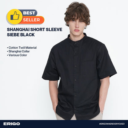 Erigo Kemeja Shanghai Short Sleeve Siebe Black Unisex