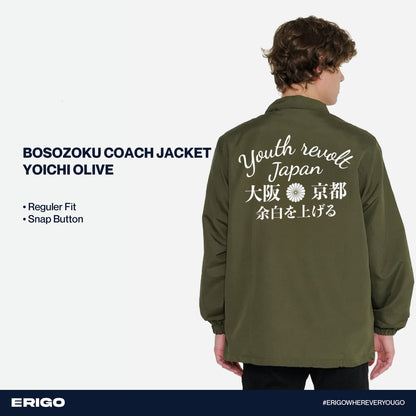 Erigo Bosozoku Coach Jacket Graphic Yoichi Olive